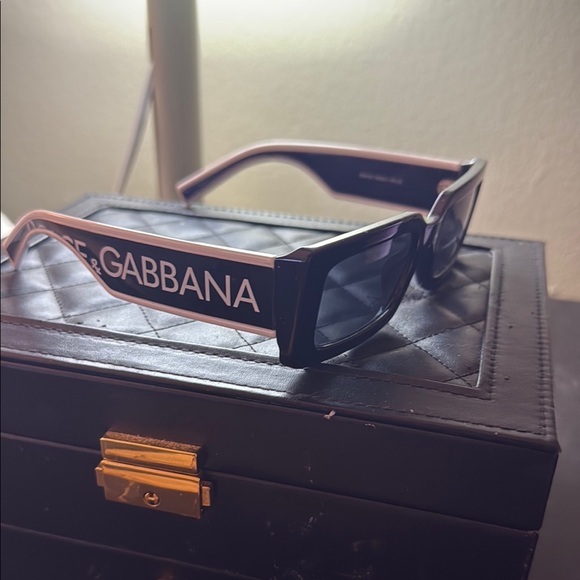 Dolce & Gabbana Black Rectangular Sunglasses - Picture 1 of 3